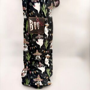 Boo Velvet Soft Throw Blanket Black Mariachi Ghosts Cacti Halloween 60x70 NEW